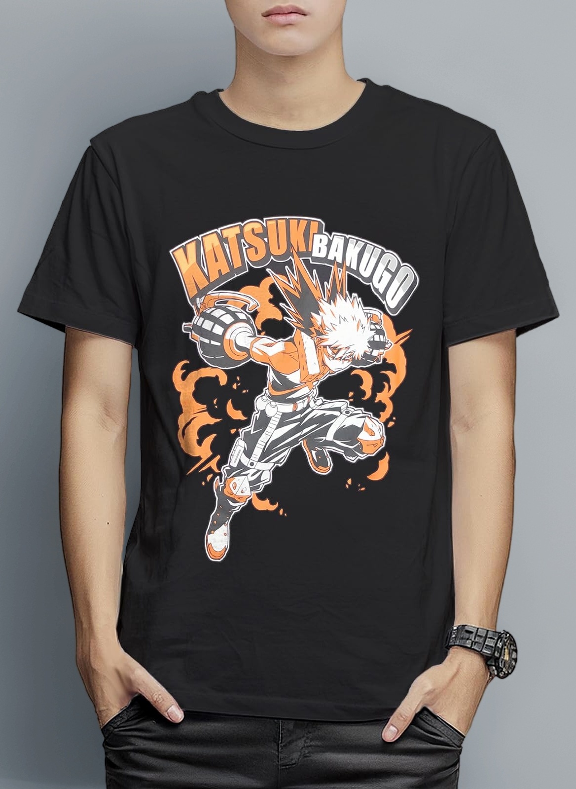 Amazon | [ファインプラス] Tシャツ ヒロアカ 爆豪 僕のヒーロー